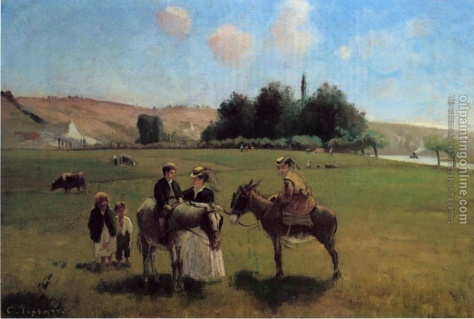 Pissarro, Camille - The Donkey Ride at Le Roche Guyon